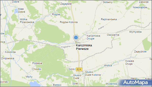 mapa Karczmiska Pierwsze, Karczmiska Pierwsze na mapie Targeo